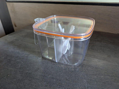 4 Section Transparent Spice Box