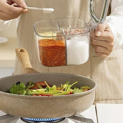 4 Section Transparent Spice Box