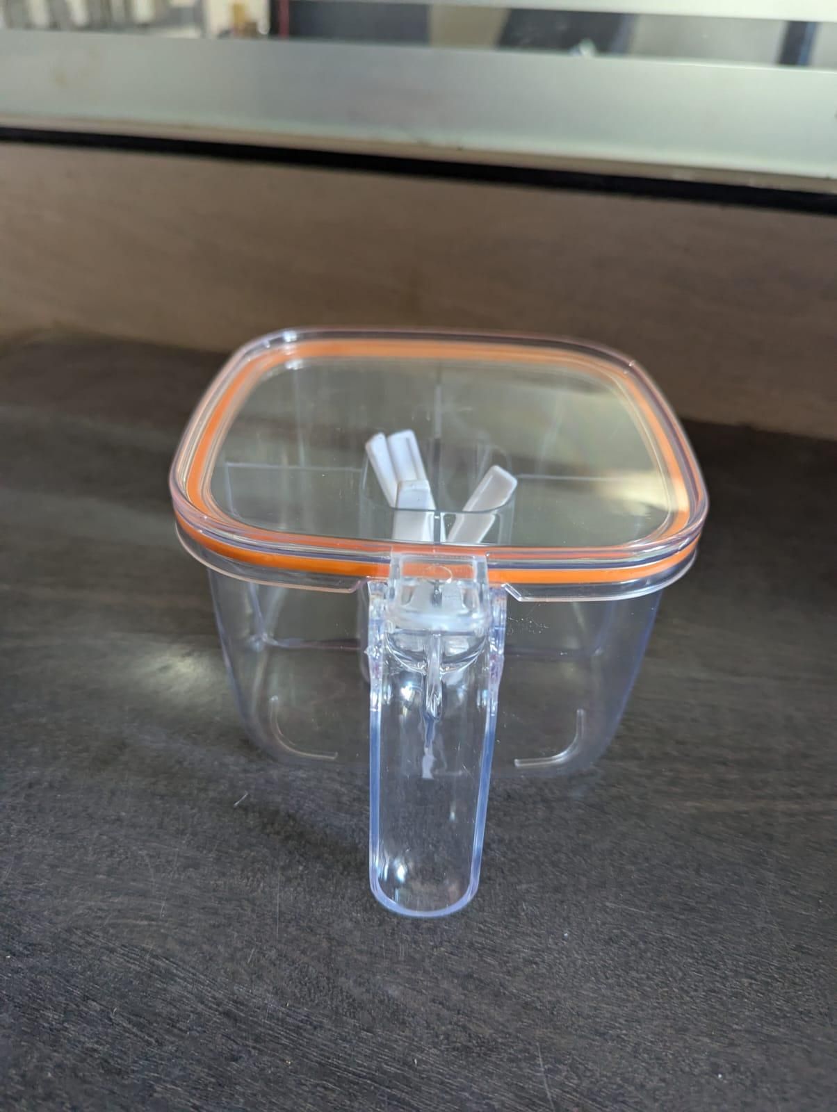 4 Section Transparent Spice Box
