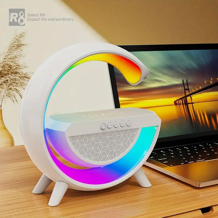 G-Shape Wireless Night Light Lamp Bluetooth Speaker